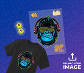 "DTF transfer by size - Custom single print for T-shirts, hoodies, and apparel. Perfect for heat press applications in various dimensions."